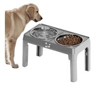 Zunishaone Gamelle pour chien plus haute, support pour gamelles pour chiens et chats de petite, moyenne et grande taille réglable sur cinq hauteurs