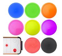 Zunishaone Ice Hockey Pucks - 8pcs Multicolor Air Hockey Pucks, Round ABS Game Accessories | Bright Color Sports Replacement Set for Kids Adults Tabletop Home Entertainment Play