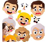 Zunishaone Jeu émotionnel des Visages - Jouet d'apprentissage Social, multijoueur Making Face Kit, Jeu Pratique interactif | Parfait pour Les Home School Classroom Park Car Outdoor Fun Family Group
