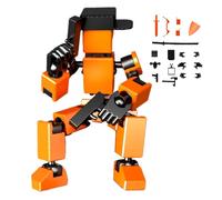 Zunishaone Jouets imprimés en 3D - ABS 5x9,5 cm, figurine de robot mobile, assemblage de modèle d'action | Parfait pour la décoration de bureau, accessoires de photographie, projets de peinture, lois