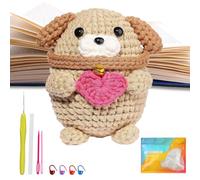 Zunishaone Kit de crochet pour animaux de compagnie,Kit de crochet pour débutants | Kit de crochet coloré pour animaux avec tutoriel vidéo,Ensemble amusant pour apprendre à crocheter,