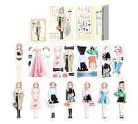 Zunishaone Kit De Étique Créative - Jeu De Mix De Tenue De Personnes Drôles, Habillement De Simulation De Jeu | Collection De Personnages Réutilisable, É D'histoire Portable pour Les Filles, in