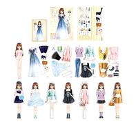Zunishaone Kit De Étique Créative - Jeu De Mix De Tenue De Personnes Drôles, Habillement De Simulation De Jeu | Collection De Personnages Réutilisable, É D'histoire Portable pour Les Filles, in