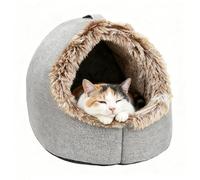 Zunishaone Lit fermé pour chats : tissu doux de 40 x 34 x 32 cm, relaxant pour animaux de compagnie, grotte pour chiens et chats, petits chiens, chiots, chambre intérieure, salle de séjour,