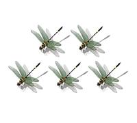 Zunishaone Lot de 5 autocollants libellules de voiture, imperméables, réalistes, pour véhicules, camions, fenêtres, animaux, pour portes, pare-chocs, camions, motos