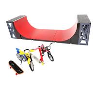 Zunishaone Mini Finger Skate Set - ABS, léger, Portable et Multifonctionnel | Parfait pour Les, Touche de Bricolage, Amusant, Scooter, vélo, Moto, Skateboard, rampes, Jeu créatif