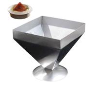 Zunishaone Moule pyramidal en acier inoxydable | Moule pyramide en acier inoxydable réutilisable résistant à la chaleur pour dessert, gâteau, riz, zongzi chinois, pâtisseries, salades froides