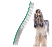 Zunishaone Peigne de toilettage pour chiens | Peigne courbé pour épilation d'animaux domestiques, peigne en métal pour chiens, peignes pour chiens pour tapis de toilette, brosse pour griffonnage,