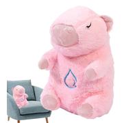 Zunishaone Peluche Respirante Capybara - Peluche de 28 cm + ABS, Jouet câlin avec Battement de cœur, Compagnon de Sommeil avec lumière Musicale | Parfait pour Tout-Petits, garçons et Filles. Confort