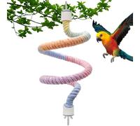 Zunishaone Perchoirs pour perroquets pour grands oiseaux, perchoirs à oiseaux en corde | Corde d'oiseau colorée dégradée pour perroquet, perche - Perchoir en corde avec vis à double tête, balançoire