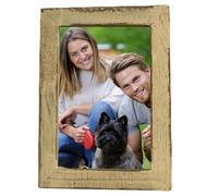Zunishaone Picture Frame - 13x18x2cm Rustic Farmhouse Style Wall Frame, Distressed 3x5 Inch Photo Decor | Vintage Wooden Frames For Family Wedding Gallery Display Tabletop Home Decoration Accent