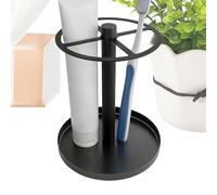 Zunishaone Porte-Brosses à Dents - Organisateur de Salle de Bain Ventilé avec 4 Compartiments - Rangement Pour Brosses À Dents Avec Bac D'Égouttement,Pour Porte-Tube De Dentifrice, Rangement De Rasoir