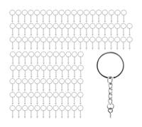 Zunishaone Porte-clés ensemble divisé, anneaux fendus pour porte-clés, porte-clés divisé en métal 120X pour porte-clés, sac à dos sac à bandoulière étui pour téléphone porte-clés divisé 25 mm pour