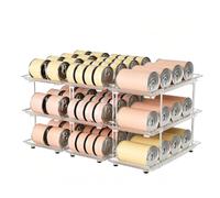 Zunishaone Range-Canettes Cuisine,Support Gain De Place avec Séparateur Réglable - Étagère pour conserves Chien | pour Cuisine Réfrigérateur Garage Camping-Car Dortoir Cadeau Pendaison de Crémaillère