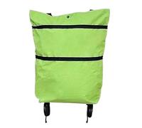 Zunishaone Sac de courses à roulettes - 46 x 41 x 27 cm Oxford - Réutilisable - Pliable - Rangement à roulettes - Parfait pour la lessive à la maison et le sport