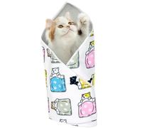 Zunishaone Sac de toilette anti-rayure et respirant pour calmer le chat pendant la coupe des griffes, réglable et confortable