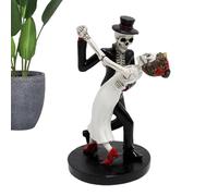 Zunishaone Statue de couple squelette dansant - Décoration tête de mort en résine - Mini sculpture latine | Figurine décorative pour la maison, Halloween, Noël, femmes et hommes, cadeaux de couple