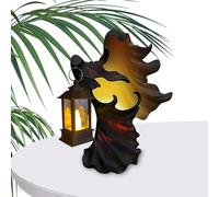 Zunishaone Statue fantôme d'halloween | Décoration de Statue de Fantôme Effrayant en Résine LED Vintage - Lanternes effrayantes de décorations d'halloween, pour la Maison à l'extérieur de la Cour,