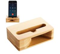 Zunishaone Support amplificateur de téléphone, Haut-Parleur en Bois | Support de téléphone Portable avec amplificateur Audio Naturel, Station d’Accueil Acoustique, amplificateur Passif sans Batterie