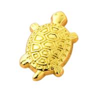Zunishaone Tortue d'argent dorée - Petite tortue en métal, statue priant | Idéal pour dortoir, maison, chambre, cafés