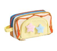 Zunishaone Trousse À Crayons - Organisateur De Fournitures en Forme D'Étoile À Cinq Branches - Pochette À Crayons Zippée Grande Capacité Indispensable pour Filles École Collège Voyage Dessin Art