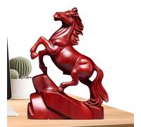 Zunishaone Wooden Horse Sculpture - 15cm Hand Carved Blessing Souvenir Traditional Chinese Decor | Successful Meaning Gift Home Office Tabletop Lunar New Year 2026 Birthday Christmas