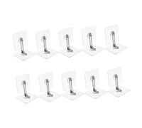 ZUNOXAZ 10 ensembles Attaches Adhésives Anti-basculement pour Meubles Fixation Murale Sans Perçage Protection Sécurité Placard Résistantes et Faciles à Installer