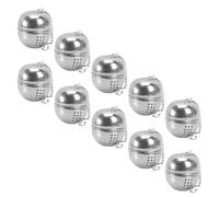 ZUNOXAZ 10 Pcs Boules Filtre à Thé en Acier Inoxydable Argenté Résistant Haute Température pour Maison et Bureau Accessoire Pratique pour Infusion sans Résidu