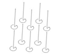 ZUNOXAZ 10 pièces Brochettes Métal Inoxydable Réutilisables pour Barbecue Extérieur et Friteuse à Air Antidérapantes et Compatibles Four Électrique pour Fête et Camping