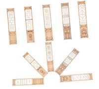 ZUNOXAZ 10 pièces Écran Miniature Bois pour Maison de Poupée Lot de Accessoires de Décoration Style Chinois pour Aménager et Personnaliser Votre Miniature