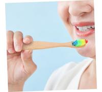 ZUNOXAZ 10 pièces Lot Brosses à Dents Manuelles Naturel Poils Souples pour Adultes et Biodégradables Nettoyage Doux des Gencives et Élimination Plaque
