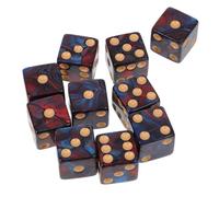ZUNOXAZ 10 pièces Lot de Dés Bicolores à Gros Points Coins Arrondis pour Jeux de Société et Bars de Divertissement avec Finition Soignée et Confort