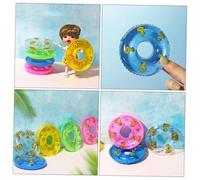 ZUNOXAZ 10 Pièces Mini Anneaux de Natation Décoratifs Réaliste Accessoires Miniatures pour Maison de Poupée Ornements pour Jardin et Décorations DIY