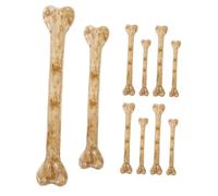 ZUNOXAZ 10 pièces Petites Décorations Os Plastique pour Halloween Accessoires Réalistes DIY Charms Os Artificiels pour Fête Ambiance Macabre Lot Mixte Grand et Petit