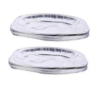ZUNOXAZ 10 Pièces Plats Aluminium Jetables Résistants Plats Aluminium pour Four Barbecues et Cuisson Épais et Empilables pour Gratins Poissons Grillés et Desserts
