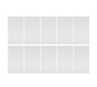 ZUNOXAZ 10 Pièces Transparent Binder Pockets With PP Budget Cash Envelopes For Weekly Planner Inserts And Document Sorting