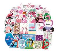 ZUNOXAZ 100 feuilles Autocollants Décoratifs Flamant Étanches pour Valises et Ordinateurs de Stickers Créatifs pour Garçon Fille et Scrapbooking