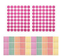 ZUNOXAZ 100 Feuilles Lot de Gommettes Rondes Colorées Autocollantes Étiquettes Pastilles Adhésives Assorties pour Codage Organisation DIY et Événements pour Bureau et École