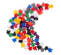 ZUNOXAZ 100 Pièces Bois Colorés pour Jeux de Société Figurines Bois Multi-Couleurs pour Remplacement Comptage et Activités Éducatives Classe