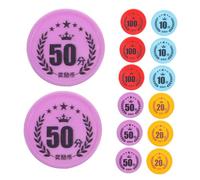 ZUNOXAZ 100 Pièces Jetons Plastiques Réutilisables avec Chiffres pour Récompenses Garçon Fille Apprentissage Mathématique et Jeu Éducatif Comptage Accessoires Créatifs pour Bingo et Jeu de