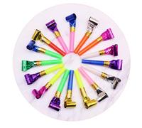 ZUNOXAZ 100 Pièces Sifflets Garçon Fille Longue Trompette Colorés Lot Jouets Fête Anniversaire Garçon Fille Bruit Fort pour Noël Mariage Couleur Aléatoire