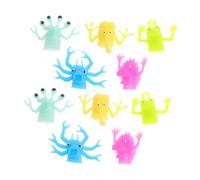 ZUNOXAZ 10pièces Lot de Créatures à Doigt Jeu De Rôle Marionnette à Doigt Jouets Effrayants pour Raconter des Histoires