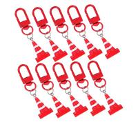 ZUNOXAZ 10pièces Lot de Porte-clés Pendentifs Forme De Cône De Signalisation Breloques De Résine à Suspendre pour Cadeaux Et Décoration