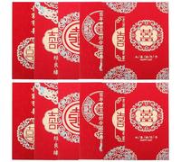 ZUNOXAZ 12 Pièces Envelope Set For Wedding Favor Traditional Chinese Lucky Money Packets Finish For Marriage Ceremony And Festival