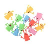 ZUNOXAZ 12 pièces Lot de Marionnettes à Doigts TPR Lumineuses Forme de Monstres Jouets Interactifs pour Garçon Fille Amélioration Communication et Jeu Éducatif