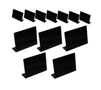 ZUNOXAZ 12 pièces Mini Tableau Ardoise Effaçable Petit Panneau Noir pour Étiquettes Alimentaires de Table et Messages Buffet Stable et Empilable