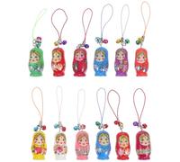 ZUNOXAZ 12 pièces Porte-clés Poupées Russes avec Cordon Multifonction Lanière pour Téléphone et Appareil Photo Décoration Originale et Pratique Couleur Aléatoire Couleur Aléatoire