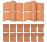 ZUNOXAZ 120 Tuiles Miniatures en Terre Cuite pour Maison de Poupée Décor de Micro-Paysage Modèles de Tuiles de Toit Soi-Même pour Table de Sable Accessoires de Maquette pour Garçon et