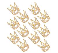 ZUNOXAZ 12pièces Couronne Princesse Garçon Fille Mini Décor Gâteau Anniversaire Couronne Bouquet Fleurs Accessoire Shower Ornement Fête Fille
