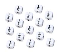 ZUNOXAZ 15 pièces Dés Enseignement des Fractions Jouets Éducatifs Mathématiques Dés Arithmétiques avec Coins Ronds Parfaits pour Apprentissage Ludique des Garçon Fille